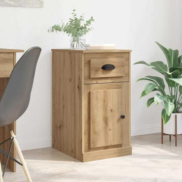 vidaXL Bijzetkast 40 x 50 x 75 cm Bewerkt hout Artisan Eiken, Verzenden, Nieuw