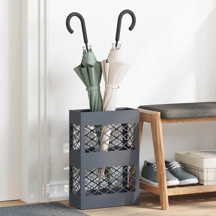 vidaXL Opslaghaak & Rek Antraciet 28 x 12 x 41 cm Staal, Maison & Meubles, Accessoires pour la Maison | Porte-parapluies, Envoi