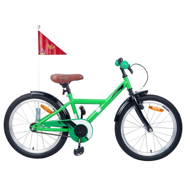 vidaXL Kinderfiets 18 Inch voor 5-7 jaar oud Groen, Vélos & Vélomoteurs, Vélos | Vélos de course, Envoi