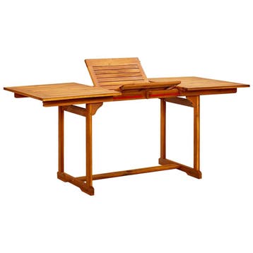 vidaXL Tuintafel (120-170)x80x75 cm massief acaciahout, Jardin & Terrasse, Verzenden