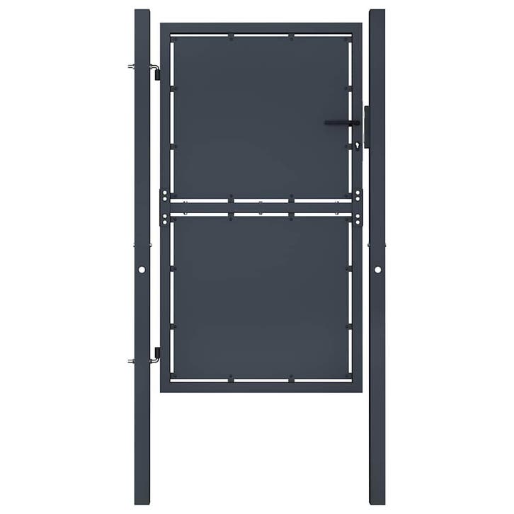 vidaXL Tuinpoort staal 100x150 cm antraciet, Tuin en Terras, Tuinpoorten, Nieuw, Verzenden
