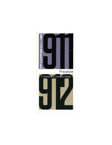 1966 PORSCHE 911 / 912 PRIJSLIJST DUITS, Ophalen of Verzenden, Nieuw