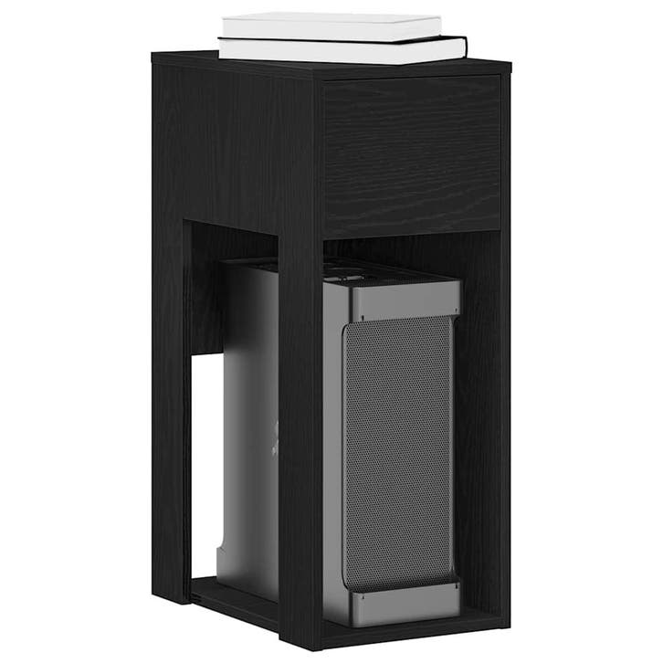 vidaXL Computertorenstandaard met lade 30x44x74 cm zwart, Maison & Meubles, Bureaux, Envoi