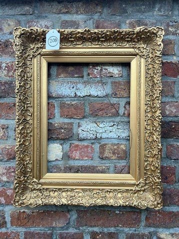 Lijst - 208. Antieke goud vergulde museum lijst. Voor