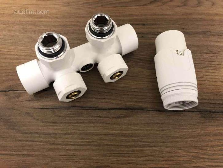 2 x Design kraanset wit- Muur (haaks) (2x), Doe-het-zelf en Bouw, Verwarming en Radiatoren, Ophalen