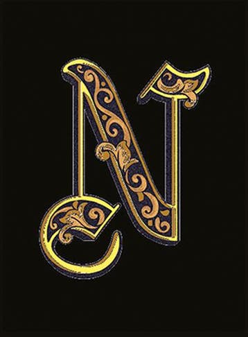 VERSACE ALFABET - Letter N (Nero/Oro) / Vloertegel en, Ophalen of Verzenden, Nieuw