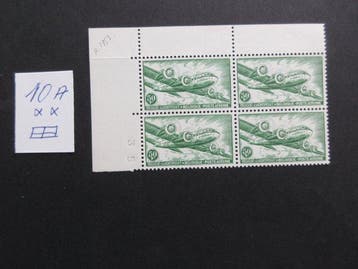 België 1954 - LP 10A / 11A - Blok van 4 - OBP / COB, Postzegels en Munten, Gestempeld