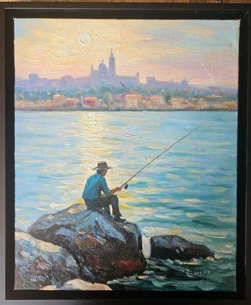 Jose Beltran (1952) - Pêcheurs à Marseille
