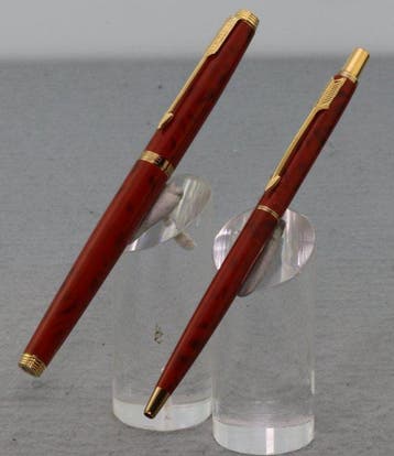 Parker - Parure FP/BP 75 Jasper red quarz - Stylo à plume, Nieuw