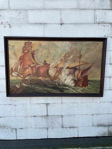 Scuola europea (XX), Firmato J. Jamars - Grande Marina con