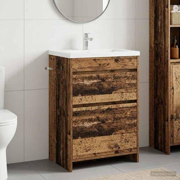 vidaXL Badkamer Onder Het Wastafel Kast Oud hout 56 x 37,5 x, Verzenden, Nieuw
