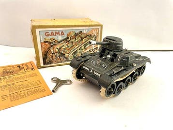 Gama - Blikken speelgoed - Montage Tank, Boxed - 1940-1950 -
