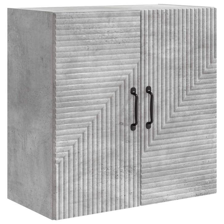 vidaXL Wandkast Betongrijs 59 x 31 x 60 cm Bewerkt hout, Huis en Inrichting, Kasten | Overige, Nieuw, Verzenden