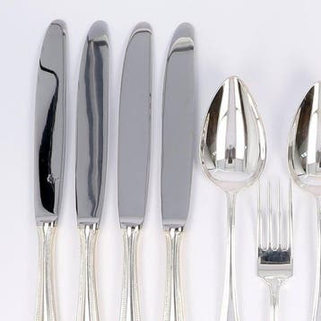 M.J. Gerritsen. Diner lepel, mes & vork. - Bestekset (12) -