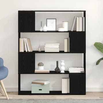 vidaXL Tv-meubelset 100 x 24 x 124,5 cm Zwart Eiken Bewerkt, Verzenden
