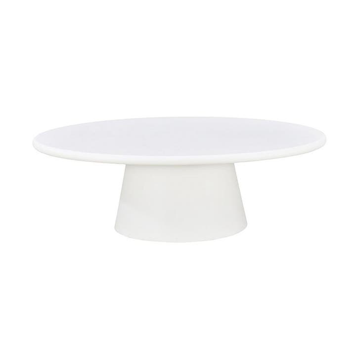 Salontafel Mangohout Ovaal Maya Microcement 120 Wit cm, Huis en Inrichting, Tafels | Salontafels, Nieuw, Overige houtsoorten, Ovaal