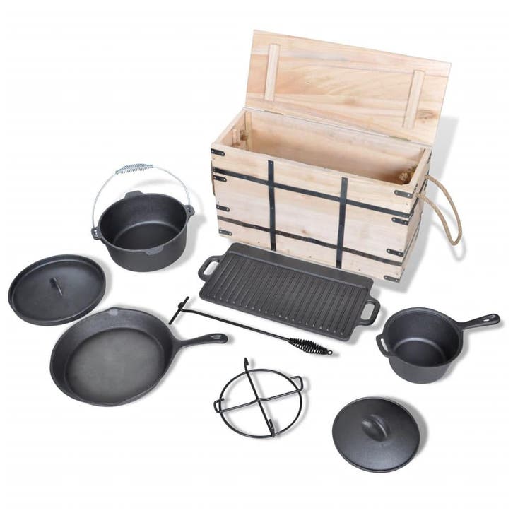 vidaXL 9-delige Braadpannenset, Huis en Inrichting, Keuken | Potten en Pannen, Nieuw, Verzenden