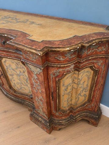 Credenza - Polychroom hout - in Venetiaanse barokstijl
