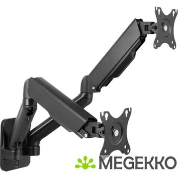 LogiLink BP0146 monitorarm muurbevestiging 2x32  Zwart, Audio, Tv en Foto, Verzenden, Nieuw