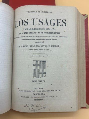 Pedro Nolasco Vives y Cebriá - Traducción al castellano de