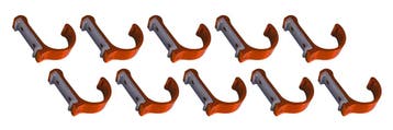 Set van 10 aluminium kledinghaken, kapstokken (gebogen, ora, Verzenden