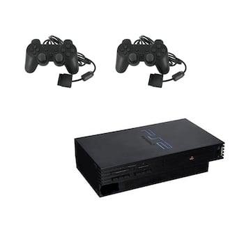 Playstation 2 Console Phat Zwart + 2 Nieuwe Controllers (..., Ophalen of Verzenden, Nieuw