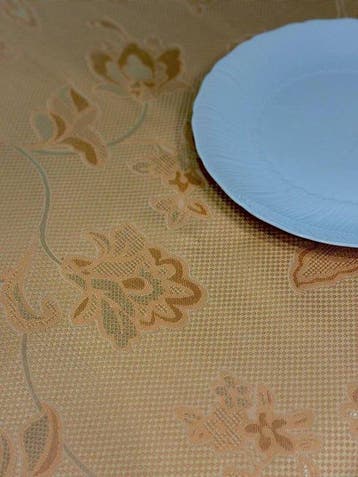 Tafelkleed voor aan tafel met geborduurd detail, bloemmotief, Nieuw