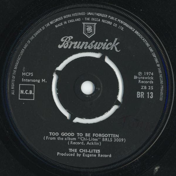 The Chi-Lites - Too Good To Be Forgotten, CD & DVD, Vinyles | Pop, Envoi