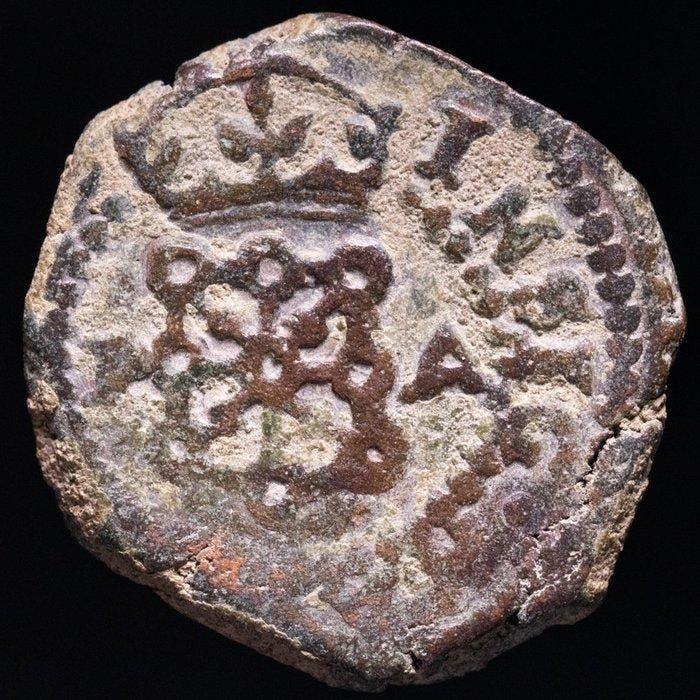 Spanje. Felipe IV. 4 Cornados Acuñados en 1622 en Pamplona, Postzegels en Munten, Munten | Europa | Niet-Euromunten