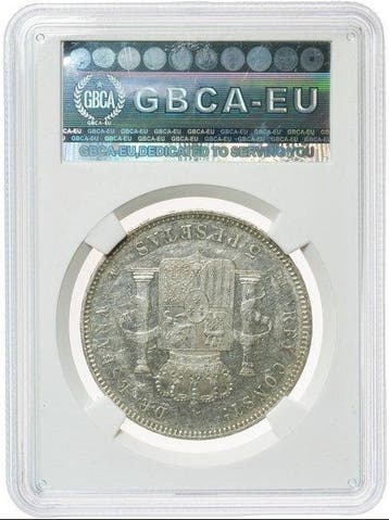 Spanje. Alfonso XIII. 5 Pesetas 1896 - GBCA AU53
