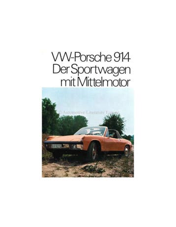 1970 VW-PORSCHE 914 BROCHURE DUITS, Nieuw