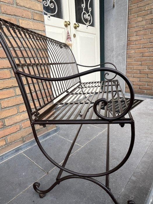 Tuinbank - Metaal - Klassiek - Bruin, Antiek en Kunst, Curiosa en Brocante