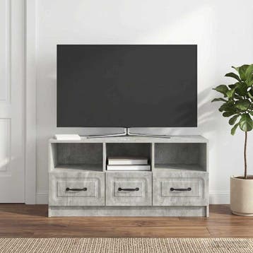 vidaXL TV Kast met lade Betongrijs 102 x 34,5 x 47 cm, Verzenden, Nieuw