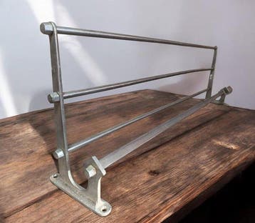 Art Deco hat-hook train-style coat and hat rack -