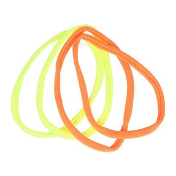 Haarband Sport 1cm - Endless Elastiek - Nylon - Geel Oranje, Nieuw