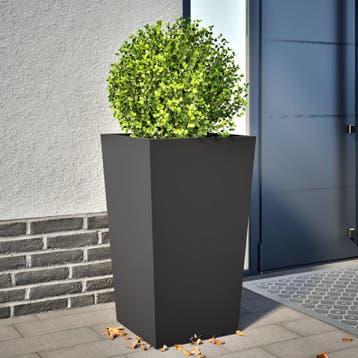 vidaXL Plantenbak 45x45x75 cm staal zwart, Tuin en Terras, Verzenden, Nieuw
