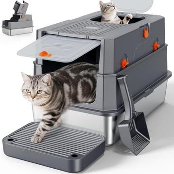 MIXJOY RVS Kattenbak XL -34% Retour deal, moet weg!, Verzenden, Zo goed als nieuw, Gesloten