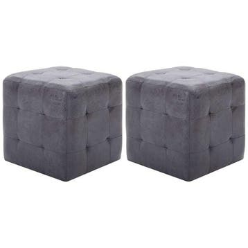 Poef kunstsuede | Retour deal | Snel weg = weg, Minder dan 50 cm, Verzenden, Vierkant, Minder dan 50 cm