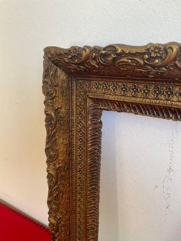 Lijst - In venetiaans hout gesneden en verguld, Antiek en Kunst