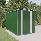 vidaXL Tuinschuur 192x357x223 cm gegalvaniseerd staal groen, Verzenden, Nieuw