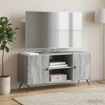 vidaXL TV Kast 102 x 34,5 x 50 cm Grijs sonoma Bewerkt hout, Verzenden, Nieuw