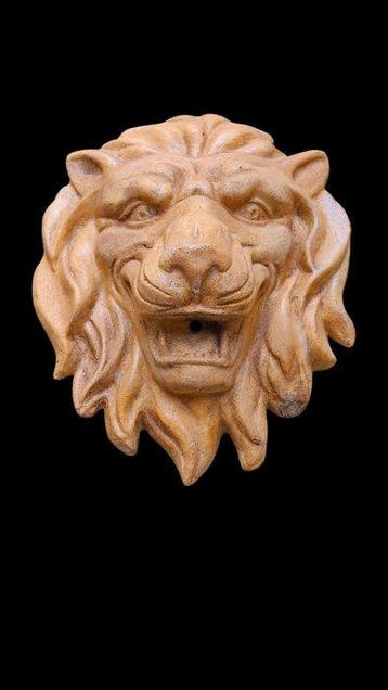 sculptuur, Fontana Leone - 24 cm - Gegoten steen