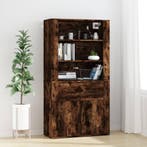 vidaXL Hoge kast bewerkt hout gerookt eikenkleurig, Verzenden, Nieuw