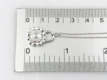 Ketting met hanger - 14 karaat Witgoud - 2.04ct. tw. Diamant