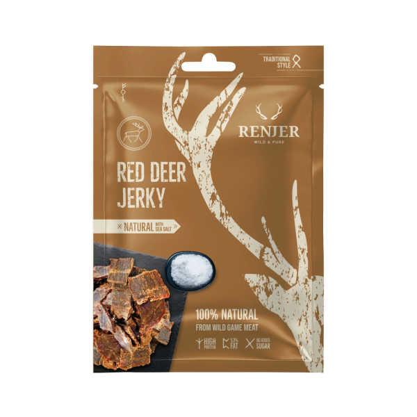 Nordic Red Deer Jerky Sea Salt 25gr. - Renjer Snacks, Diversen, Levensmiddelen, Verzenden