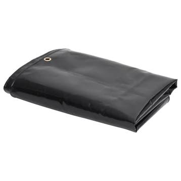 vidaXL Dekzeil 650 g/m² 1,5x10 m zwart, Verzenden