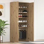 vidaXL Schoenenkast Artisan Eiken 80 x 39 x 178 cm Bewerkt, Verzenden, Nieuw