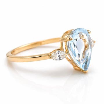 Zonder minimumprijs - Ring - 14 karaat Geel goud - 1.58ct., Nieuw