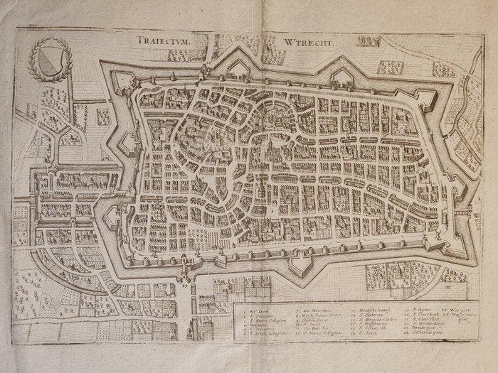 Nederland - Utrecht; Matthäus Merian (1593–1650) - raiectum., Livres, Atlas & Cartes géographiques