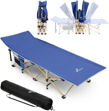 Veldbed, logeerbed, inklapbaar, 188 x 71 x 37 cm, tot 204 kg, Caravanes & Camping, Meubles de camping, Verzenden